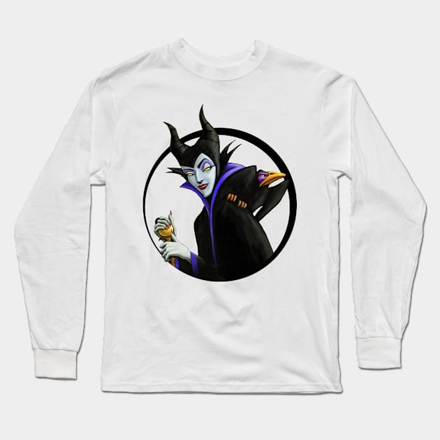 maleficent Long Sleeve T-Shirt by xzaclee16